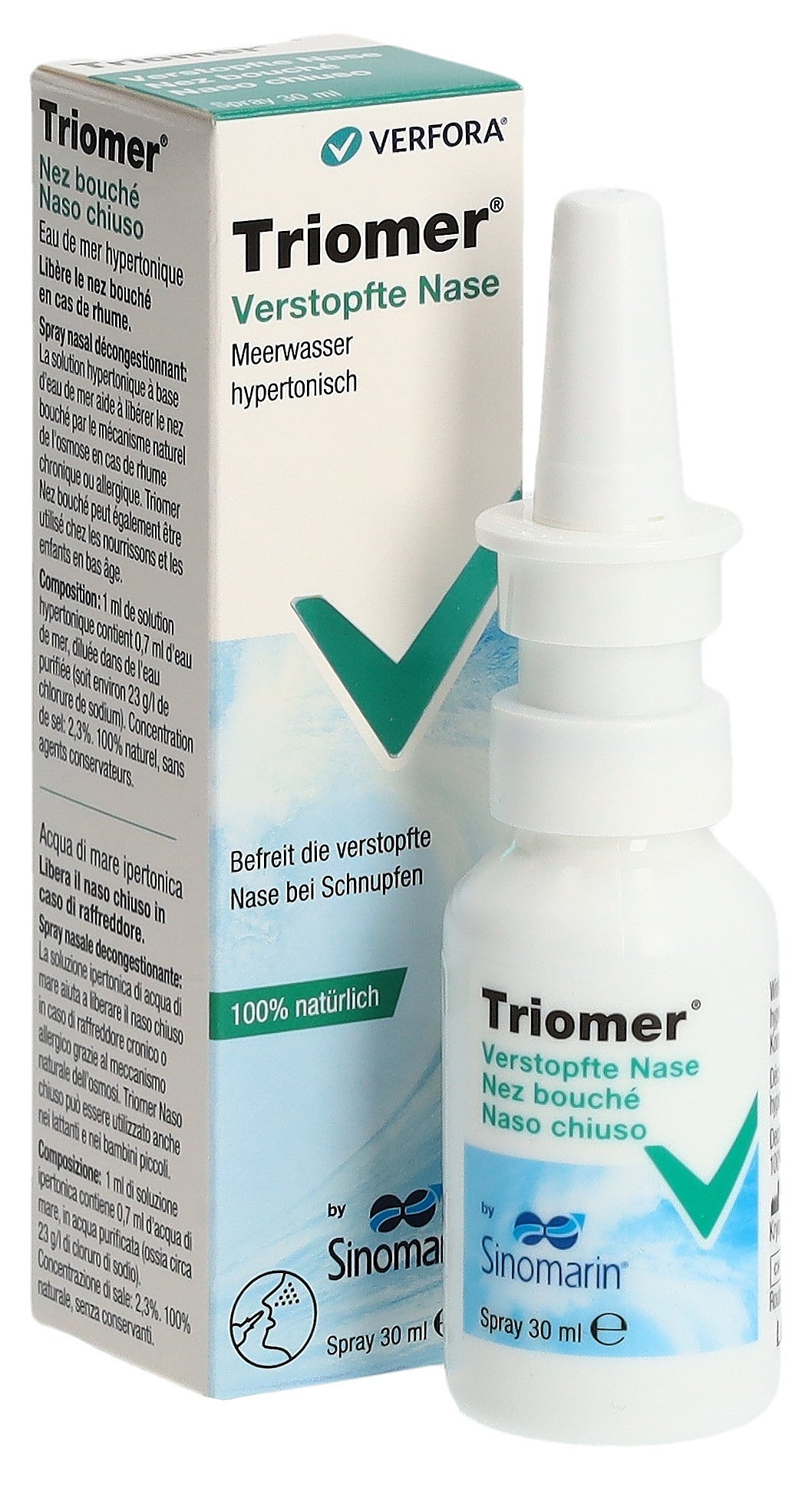 Triomer Verstopfte Nase Meerwasser-Taschenspray (30ml)