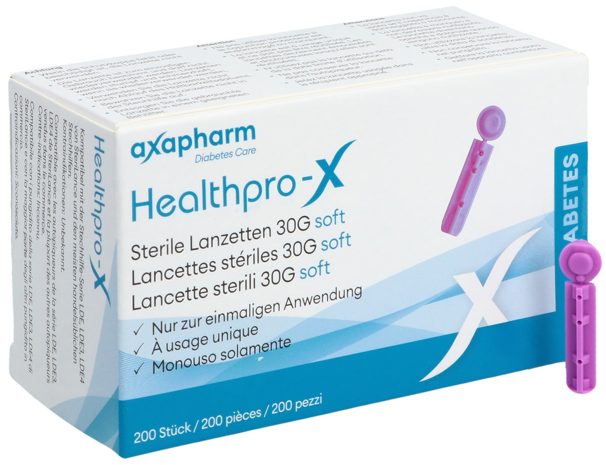 Healthpro-X Lanzetten 30G, steril & soft (200 Stk)