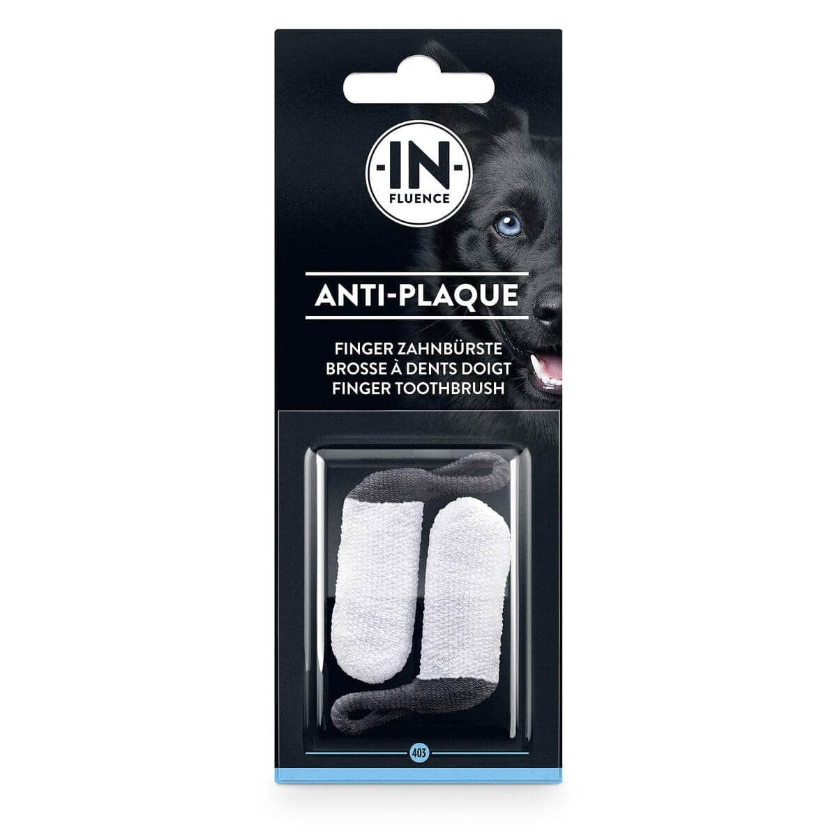 IN​-​FLUENCE Anti​-​Plaque Finger Zahnbürste für Hunde (2 Stk)
