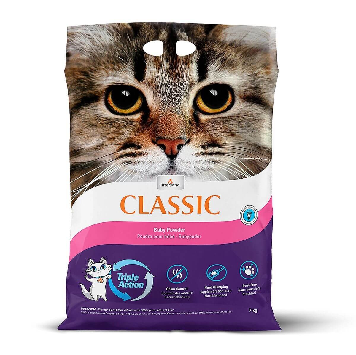 Intersand Classic Katzenstreu mit Babypuderduft (14kg)
