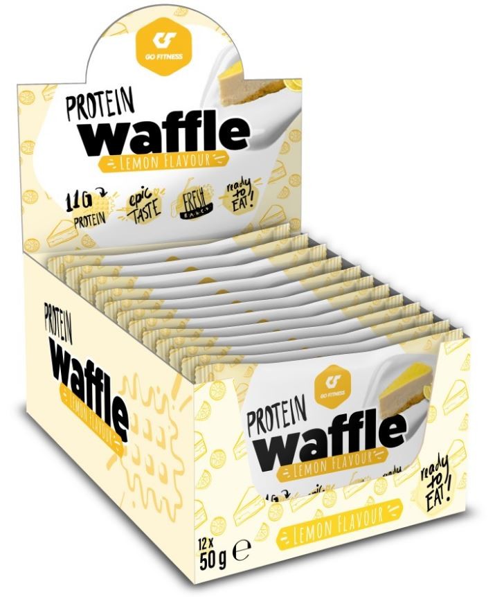 GO FITNESS Protein Waffle Lemon Cake Flavour (12x50g)