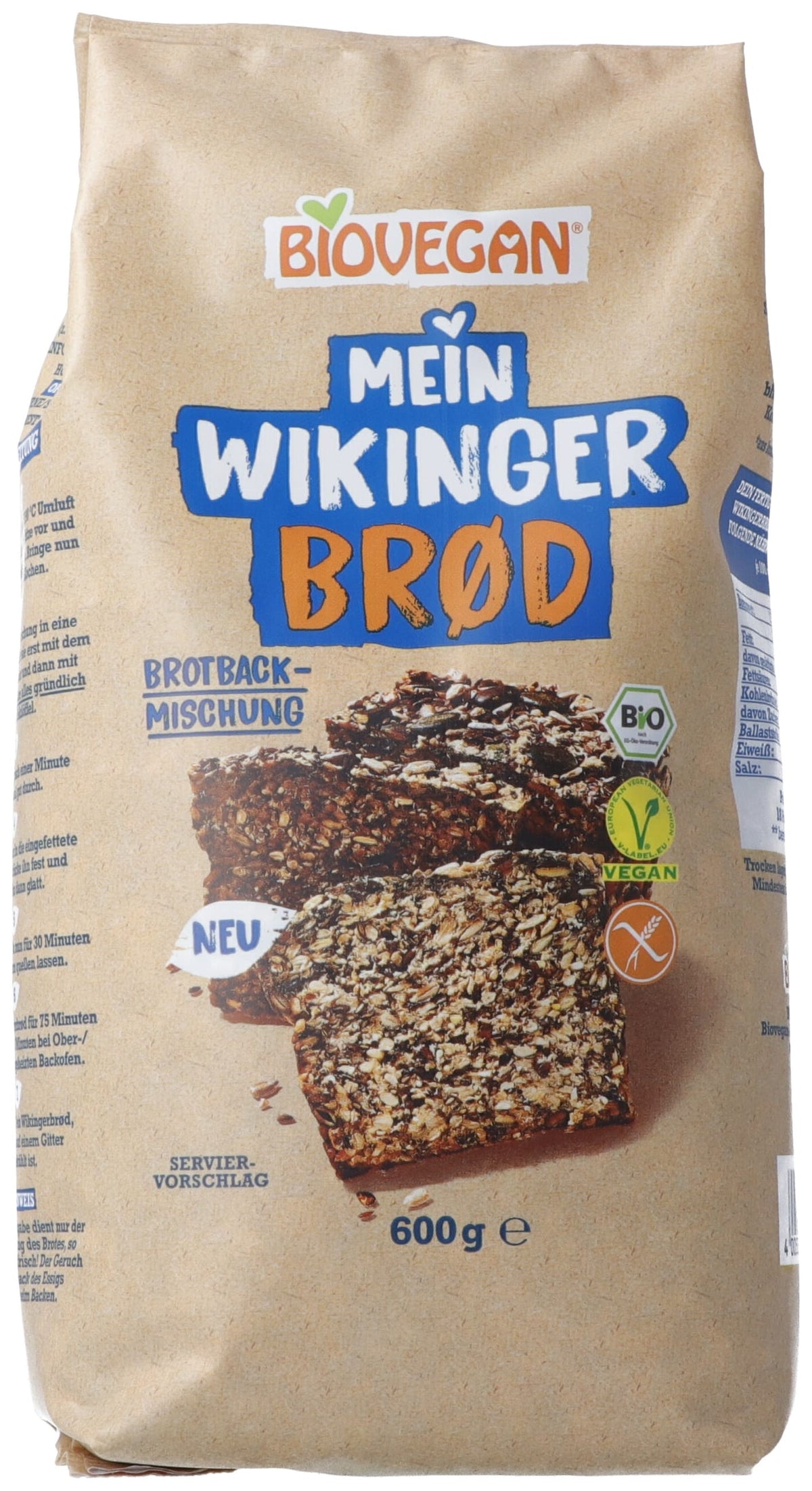 BIOVEGAN Mein Wiking Brød Backmischung (600g)