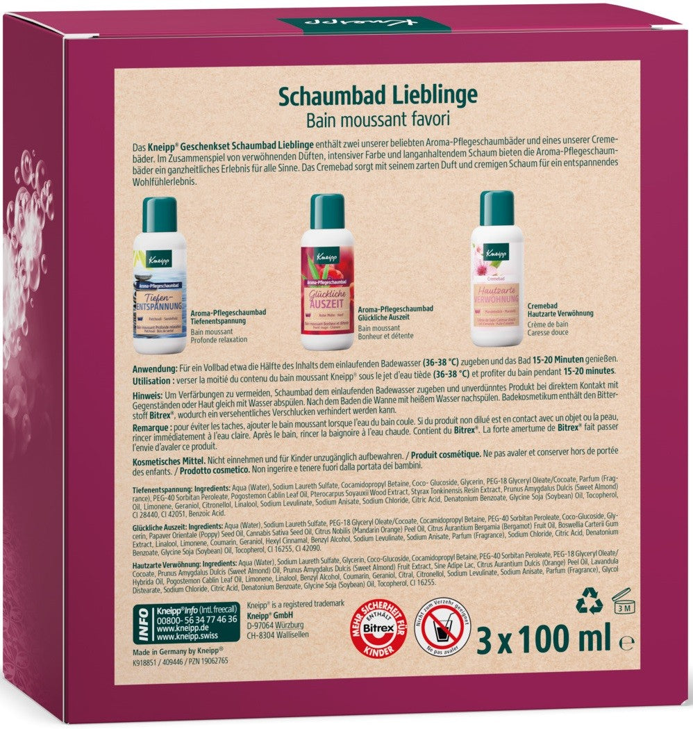 Kneipp Geschenkpackung Schaumbad Lieblinge (3x100ml)