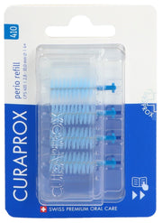 CURAPROX CPS 410 Perio Himmelblau Ersatzbürsten, Durchmesser 2.8-10mm (4 Stk)