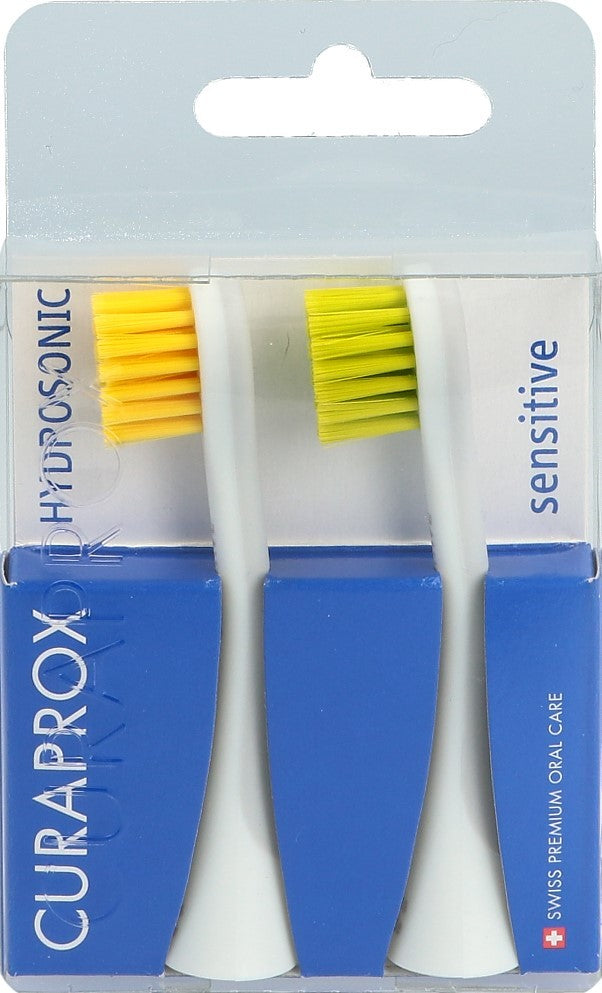 CURAPROX Hydrosonic Ersatzbürste sens gelb-grün (2 Stk)