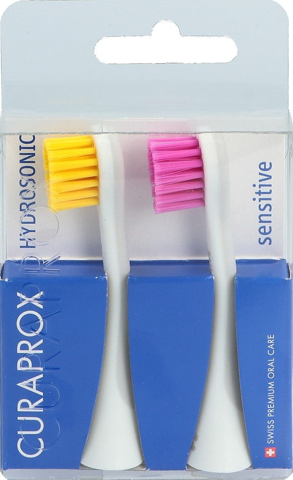 CURAPROX Hydrosonic Ersatzbürste sens gelb-pink (2 Stk)