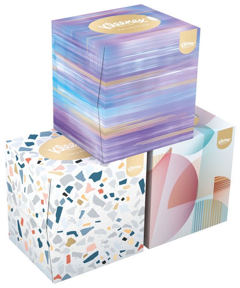 Kleenex Collection Kosmetiktuch weiss, 20.7x20.4cm Würfelbox, 3-lagig (48 Stk)