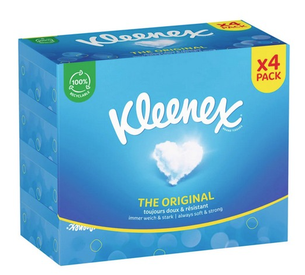 Kleenex Original Kosmetiktücher Quattro, 3-lagig weiss (24x72 Stk)
