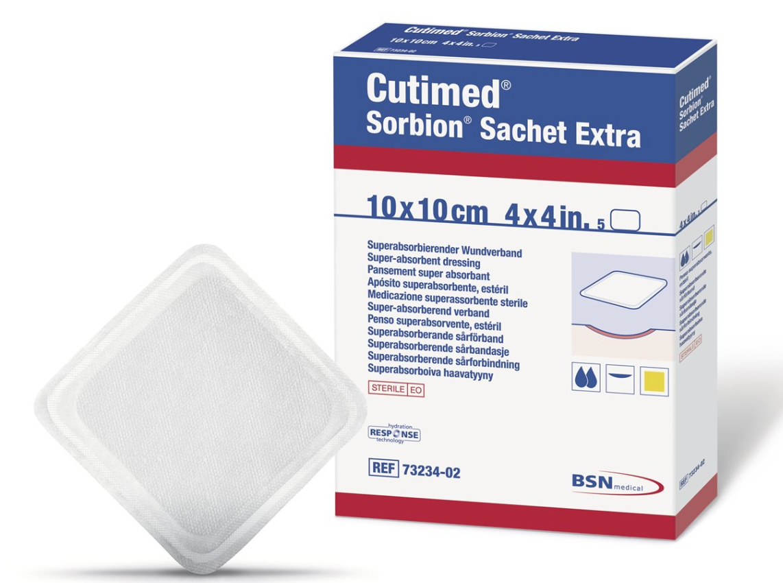 Cutimed Sorbion Sachet Extra, 20x10cm (5 Stk)