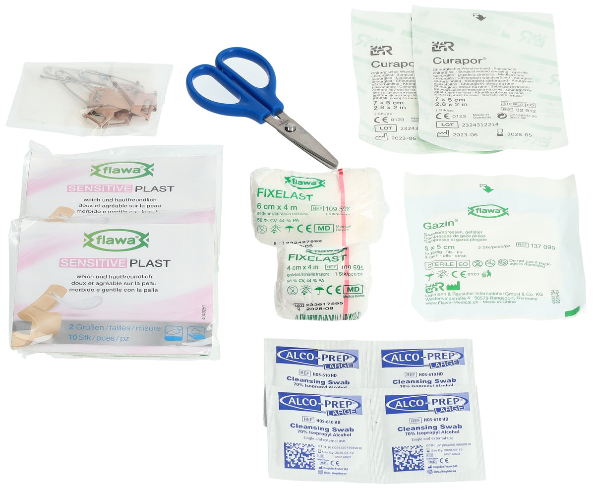 FLAWA Taschenapotheke Etui, Erste-Hilfe-Set, grau (1 Stk)