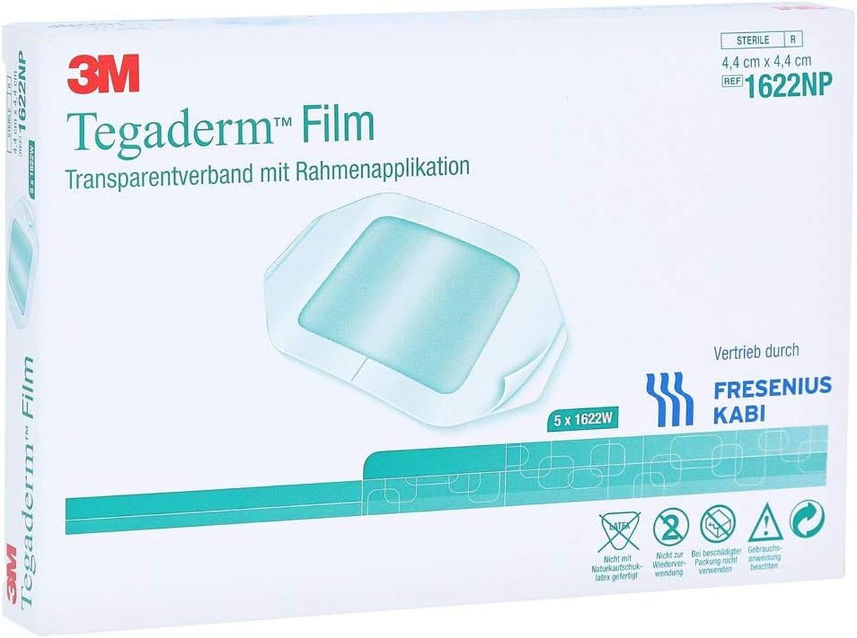 3M Tegaderm Film Transparentverband 4.4x4.4cm (5 Stk)