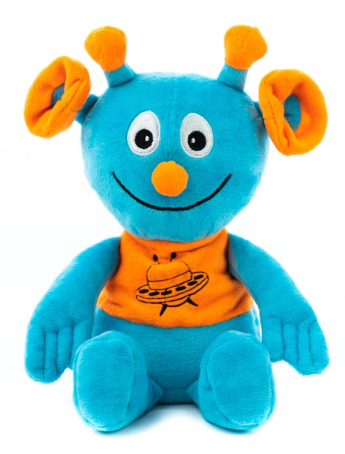 Habibi Plush Wärmeplüschtier Alien blau/orange (1 Stk)