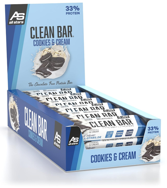 All Stars Clean Bar Cookies & Cream (18x45g)