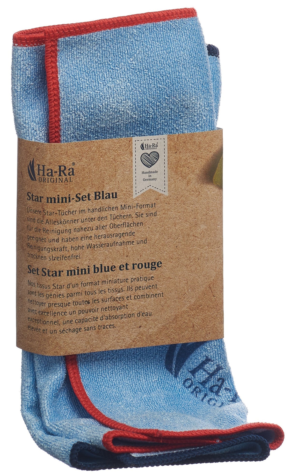 Ha-Ra Star Reinigungstuch Mini-Set, 25x25cm, blau (2 Stk)