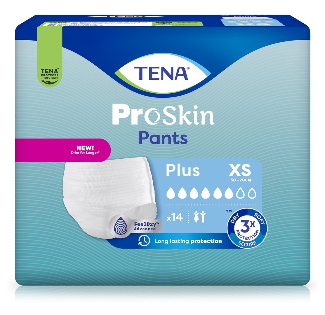 TENA Pants Plus XS, Hüftumfang 50-70cm (14 Stk)
