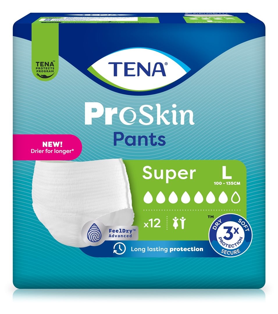 TENA Pants Super L, Hüftumfang 100-135cm (12 Stk)