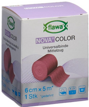 FLAWA NOVA COLOR Universalbinde Rot 6cmx5m (1 Stk)