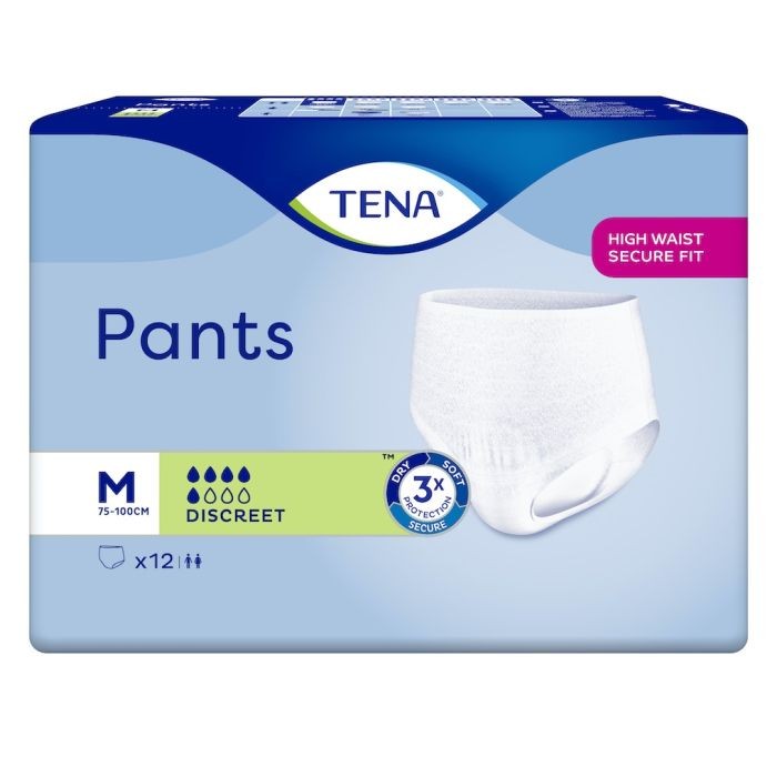 TENA Pants Discreet, Grösse M, Hüftumfang 75-100cm (12 Stk)