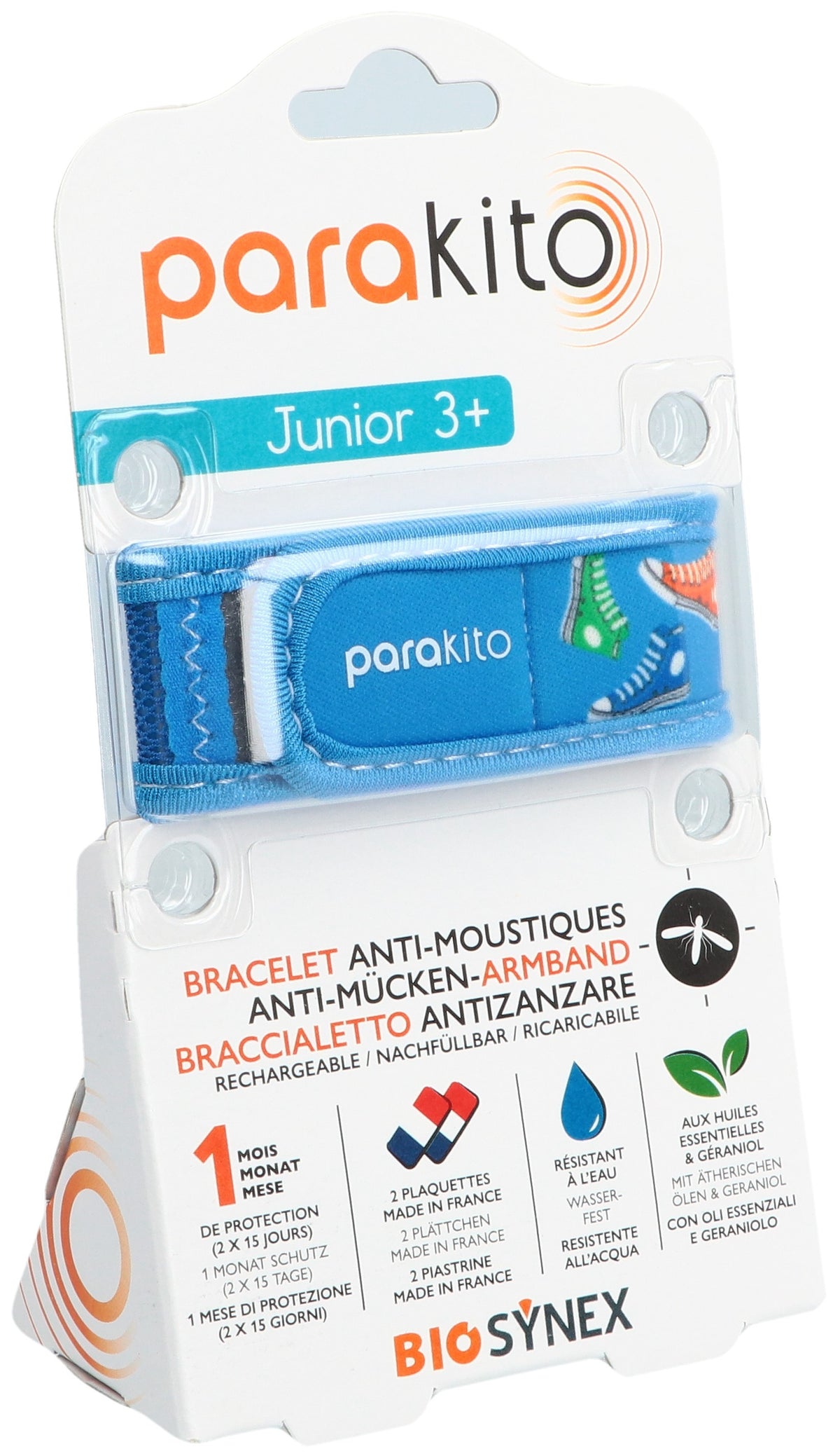 parakito Mückenarmband Junior, Design: Sneakers (1 Stk)