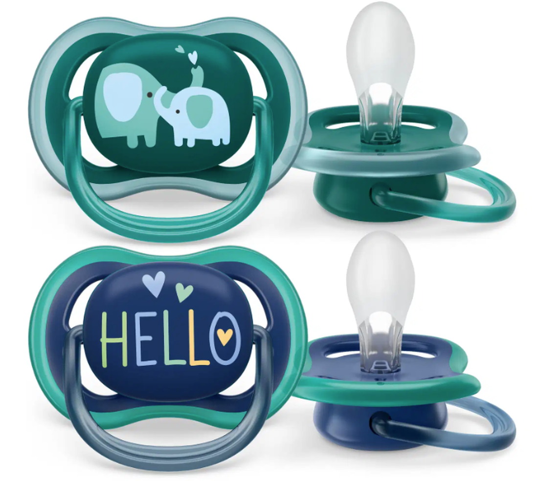 Philips Avent Schnuller ultra air Elefant/Hello, ab 18m (2 Stk)