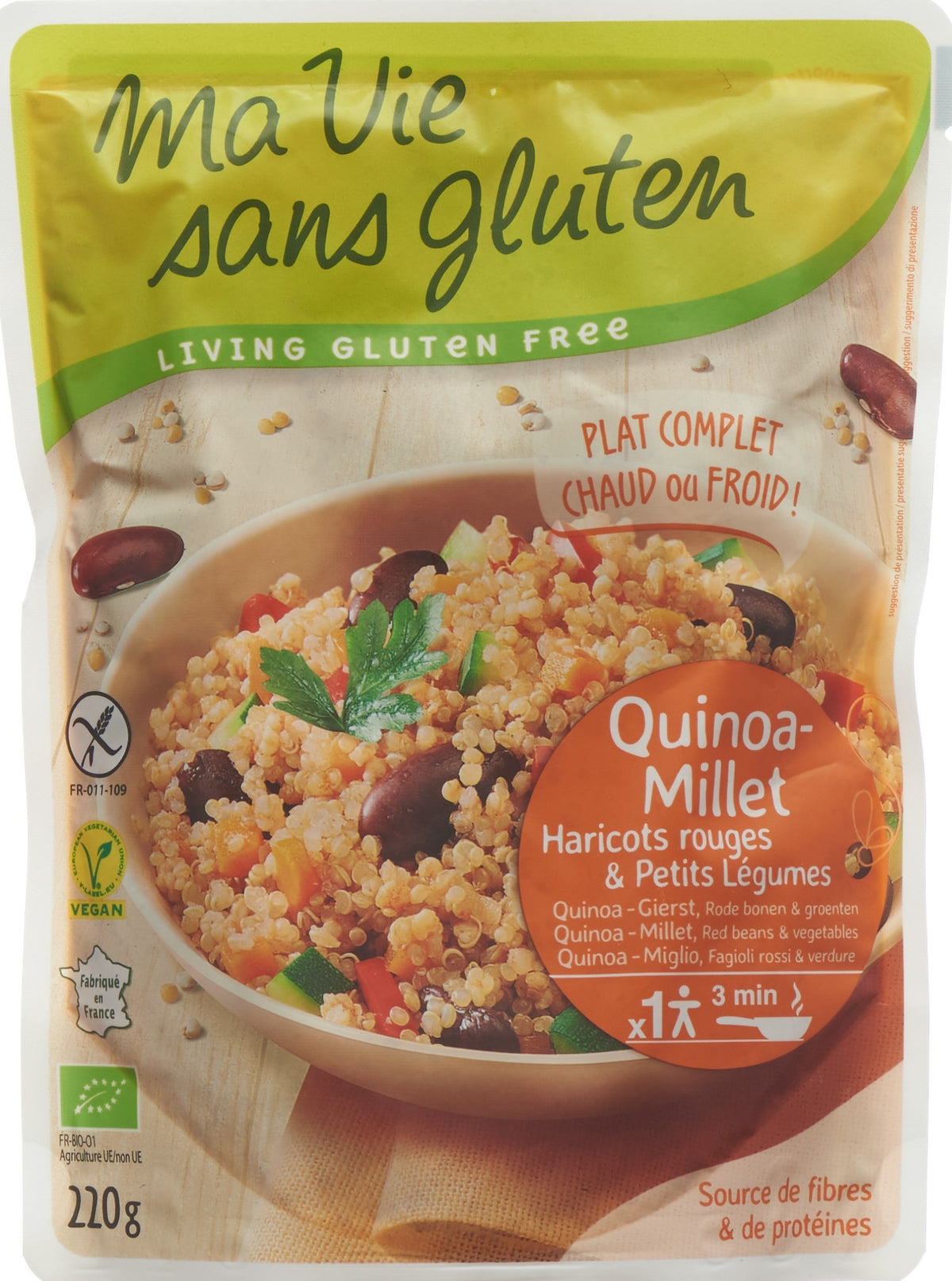 Ma vie sans gluten Fertiggericht Quinoa Hirse (220g)