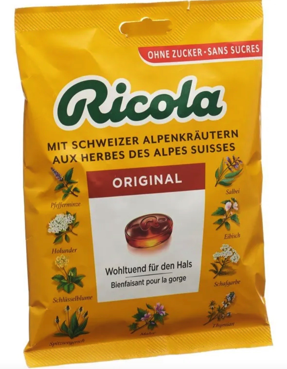 Ricola Kräuterbonbons ohne Zucker (125g)