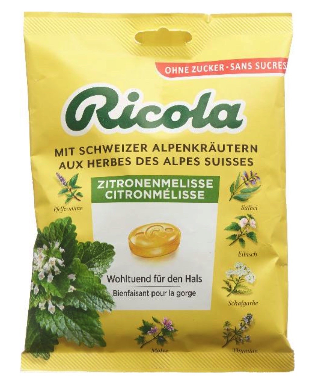 Ricola Zitronenmelisse Bonbons ohne Zucker (125g)