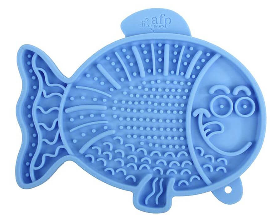 All For Paws Calming Pals Lick​-​A​-​Fish Schleckmatte für Katzen, 18x15cm (1 Stk)