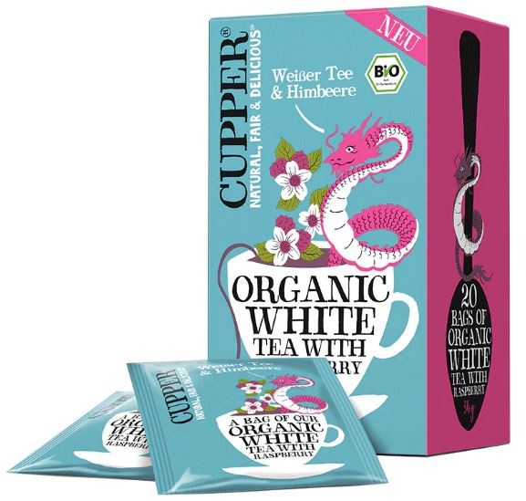Cupper Weisser Tee mit Himbeere Bio (20 Stk)