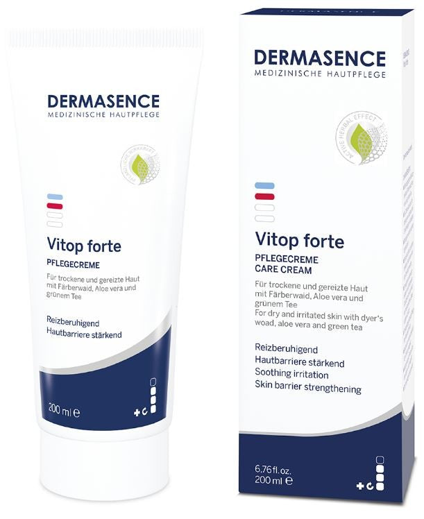 DERMASENCE Vitop forte, Pflegecreme für trockene & gereizte Haut (200ml)