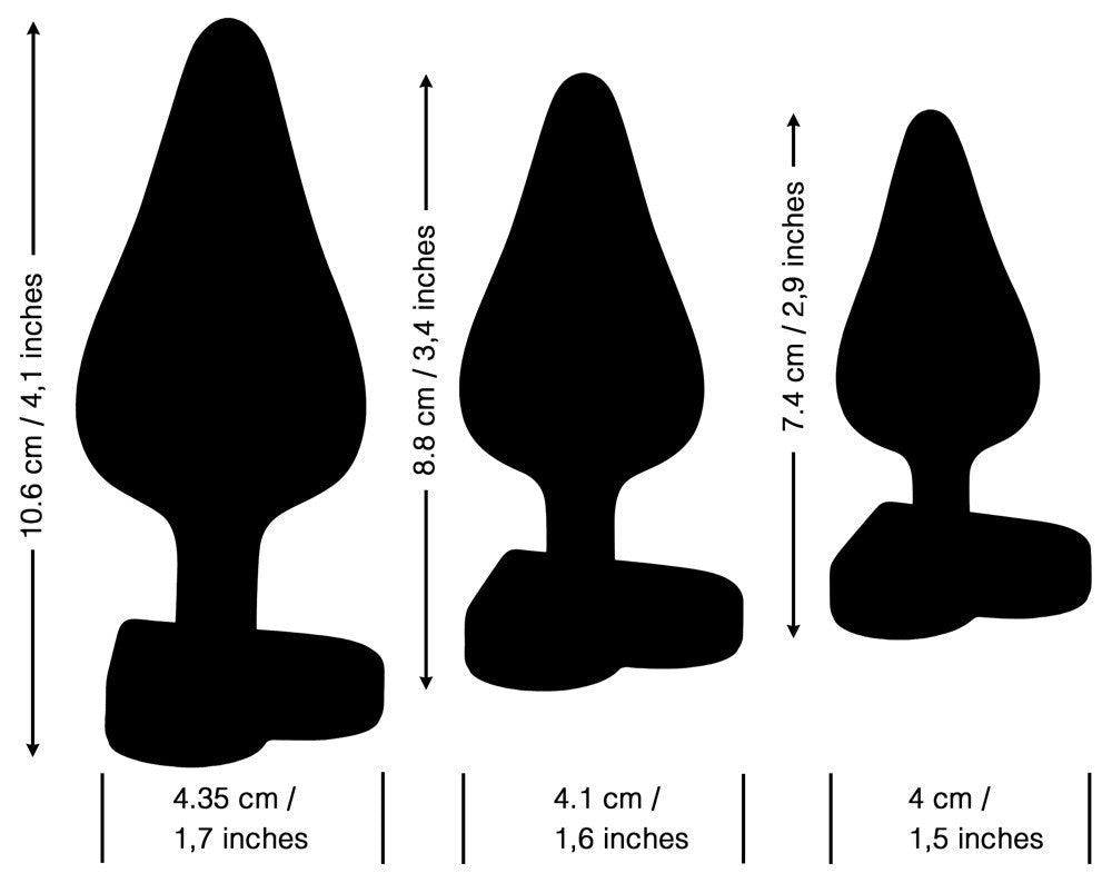 ROMP Luster Analplug-Set (3 Stk)