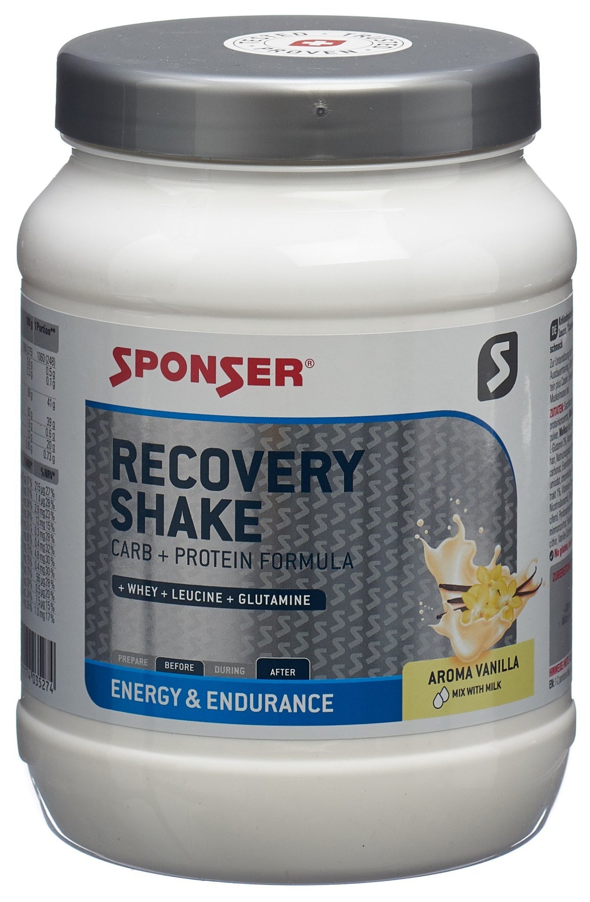 Sponser Recovery Shake Vanille (900g)