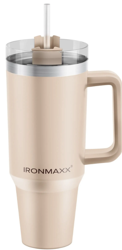 IronMaxx Cup mit Griff, beige, 1200ml (1 Stk)