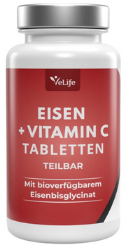 VeLife Eisen + Vitamin C Tabletten (120 Stk)