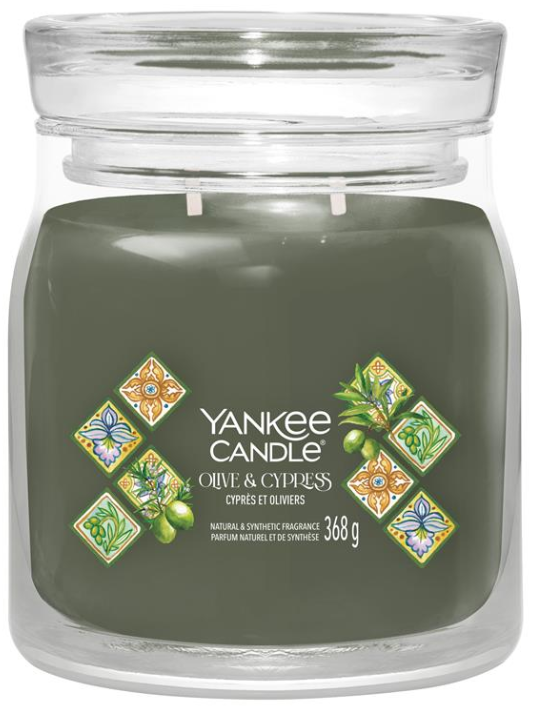 Yankee Candle Olive & Cypress Signature Medium Jar (1 Stk)