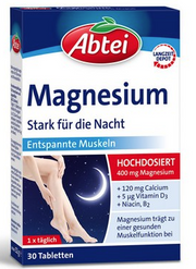 Abtei Magnesiumtabletten 400 Stark für die Nacht (30 Stk)