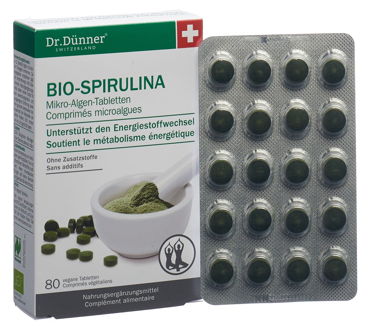 Dr. Dünner Bio Spirulina aktives Leben Tabletten (80 Stk)