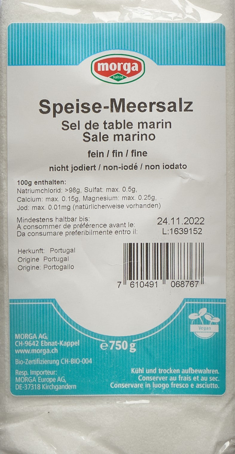 morga Speise-Meersalz fein (750g)