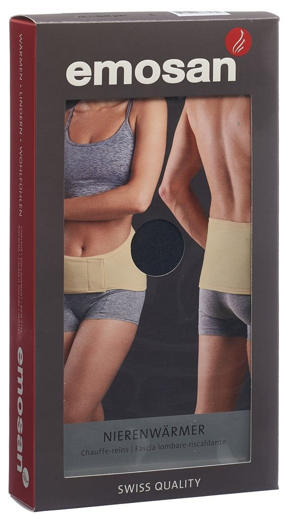 Emosan Ultra Nierenwärmer Velcro grau, Grösse L (1 Stk)