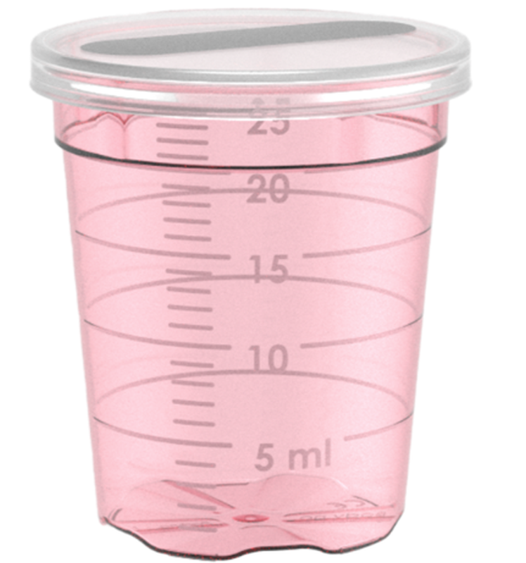 Wiegand MediBecher Multi rot, 25ml (47 Stk)