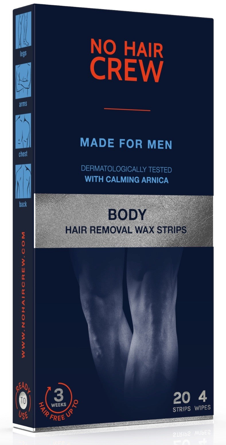 No Hair Crew Kaltwachsstreifen für Männer (20 Stk)