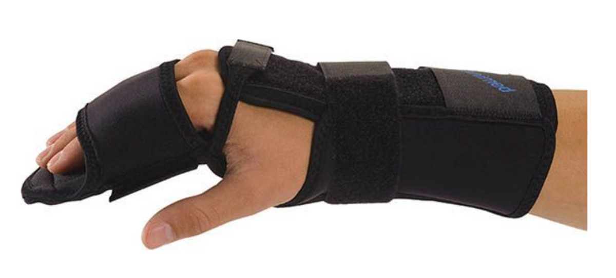 OMNIMED Intrinsic Plus 4-Fingerschiene gepolstert rechts large, Handgelenksumfang 17-19 cm schwarz (1 Stk)