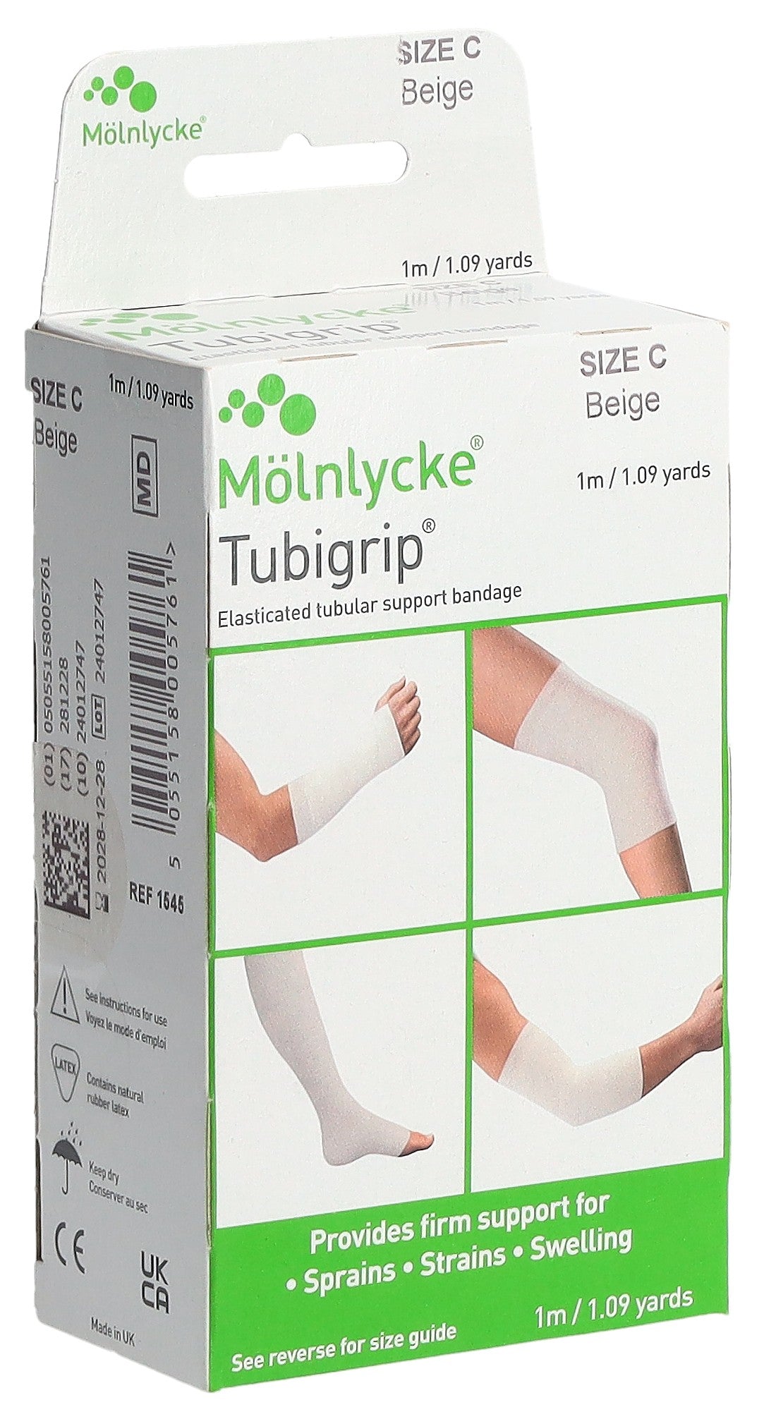 Tubigrip Schlauchbandage, Grösse C, 1mx6.75cm beige (12 Stk)