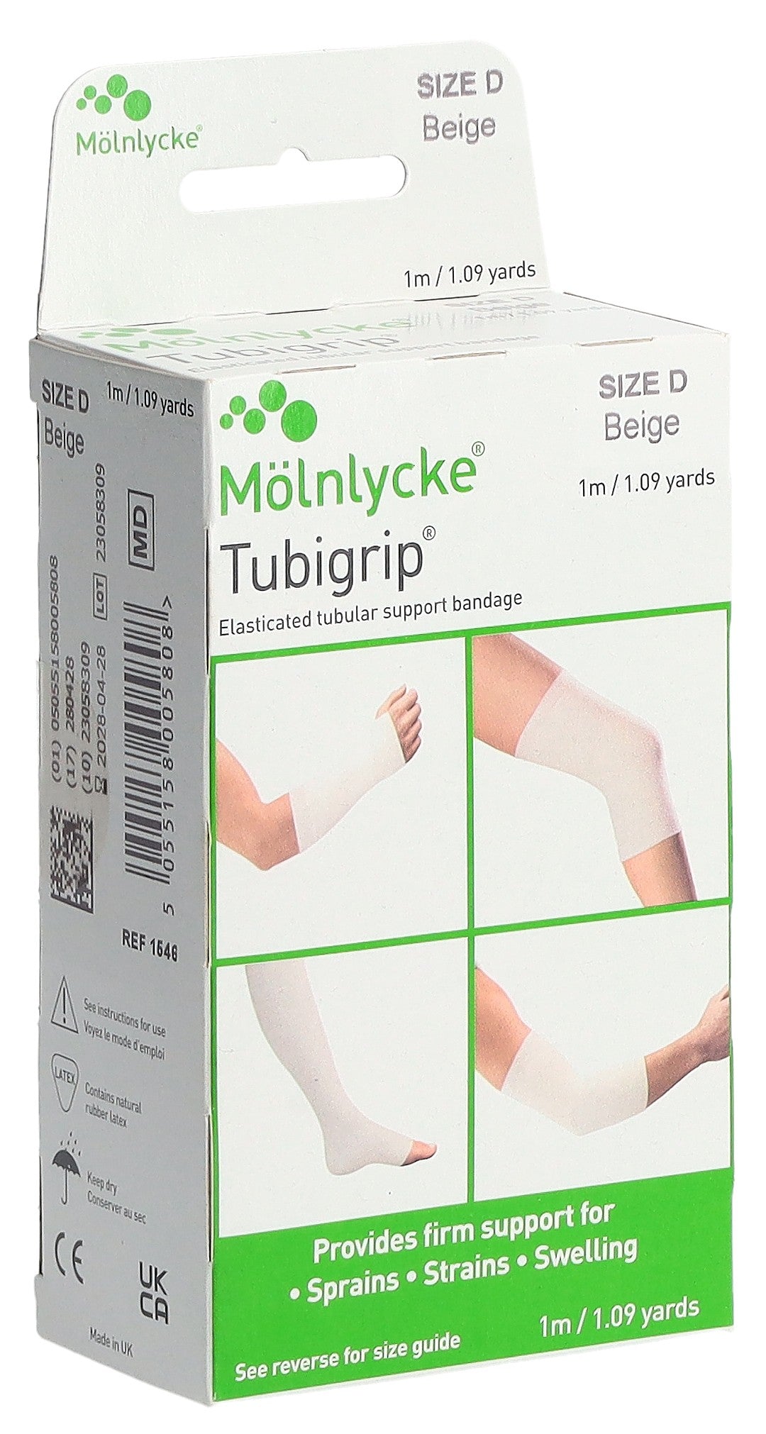 Tubigrip Schlauchbandage Grösse D, 1mx7.5cm, beige (1 Stk)