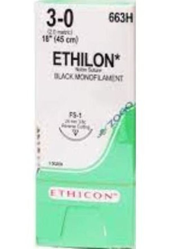 ETHILON I 45cm schwarz 3-0 FS-1 (36 Stk)