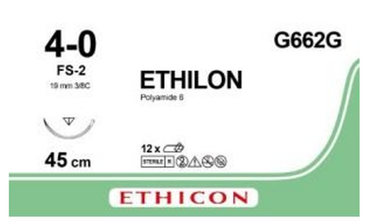 ETHILON 45cm grün 1xFS-2 4-0 (12 Stk)