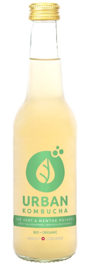 Urban Kombucha Grüntee & Pfefferminze (330ml)