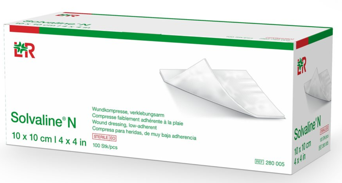 Solvaline N Wundkompresse 10x10cm (100 Stk)