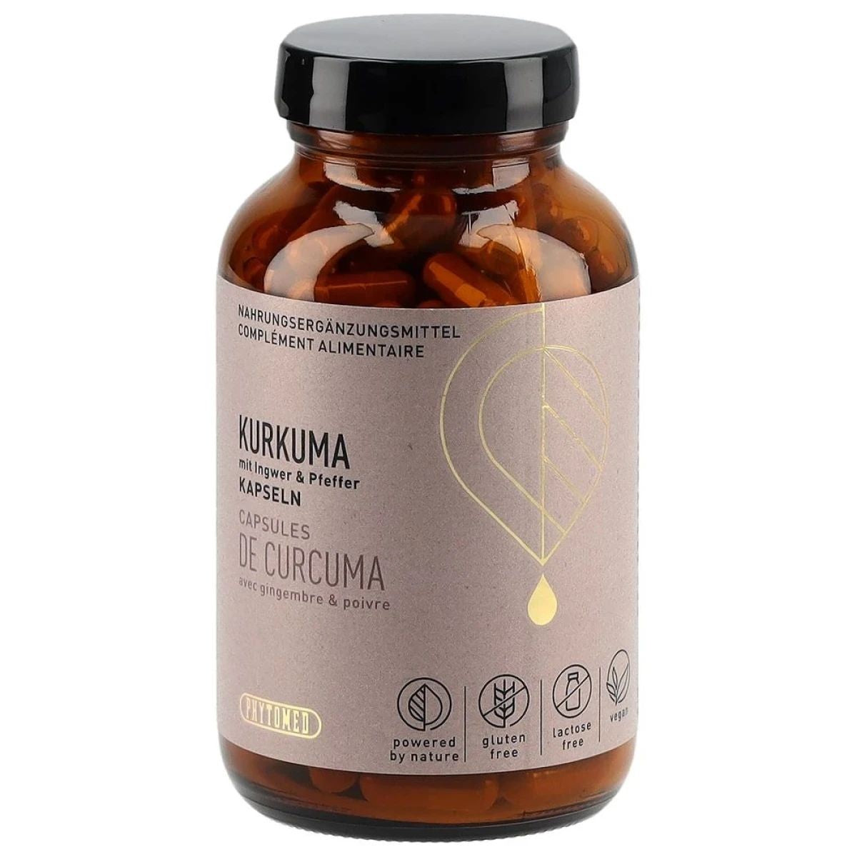 Phytomed Kurkuma-Kapseln mit Ingwer und Pfeffer (180 Stk)