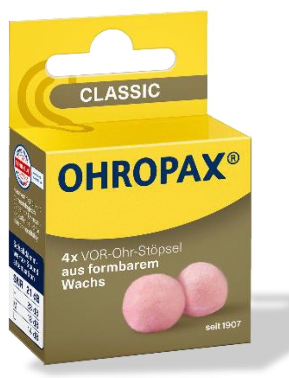 OHROPAX Classic Ohrstöpsel aus Wachs (4 Stk)